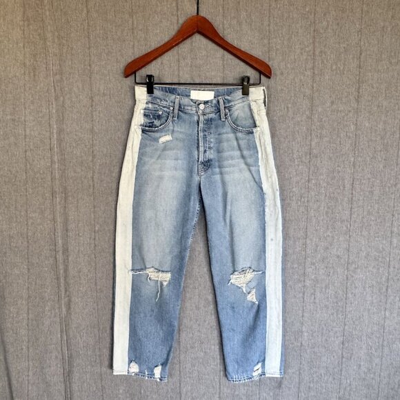 Mother Superior The Trasher 100% Cotton Button Fly Loose Fit Crop Jeans Size 27 - Picture 4 of 16